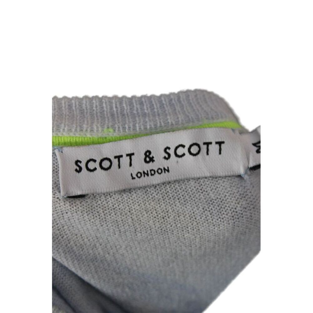 Scott & Scott London Women Blue Striped Cotton Pullover Sweater Size M - Picture 6 of 6